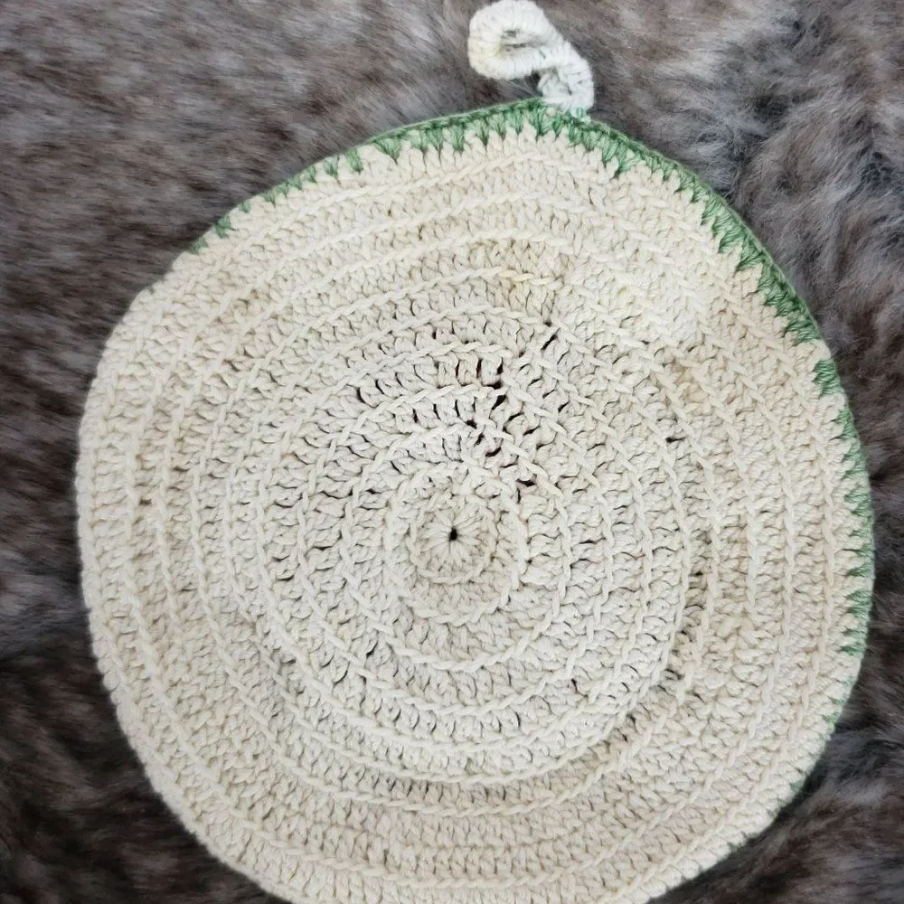 RosePot Holders, Hot Oven Pads, Hand Crochet, Kitchen Accessory, Farmhouse, Cabi